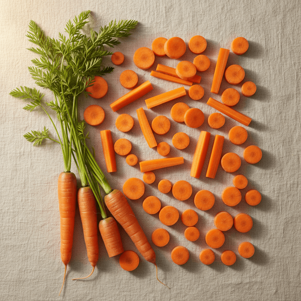Fresh carrots displaying natural nourishing and brightening ingredients